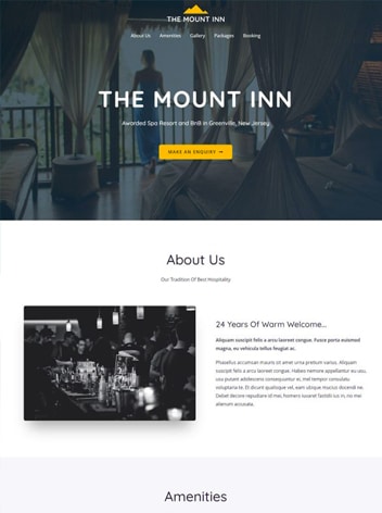 Hotel Website Resort Website